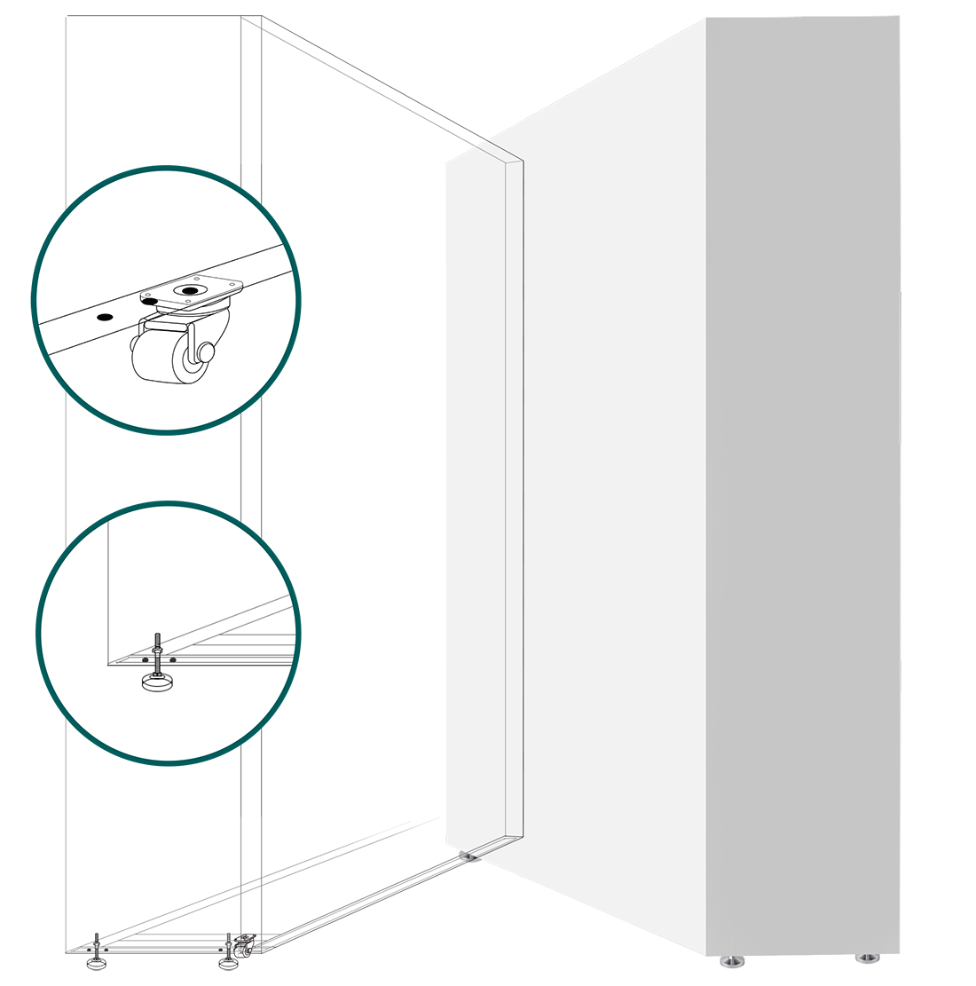 提脚滚轮安装示意 提脚滚轮安装示意